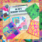 So 90's Sensory embossed sticker set.