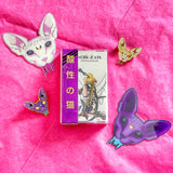 Crystal kingdom : Acid Cats Pearl Enamel Pin set.