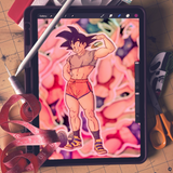 So 90's Goku Gym Fit vinyl sticker