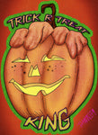 Trick R Treat King- Halloween Tree Sticker