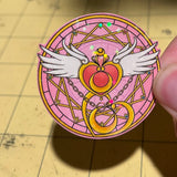 CC x SM Magic Broach Star Holo sticker.